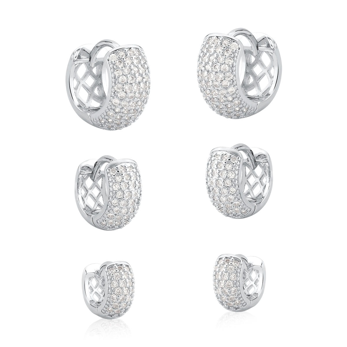 Brinco Trio Argola Cravejado Zircônia - La Notre