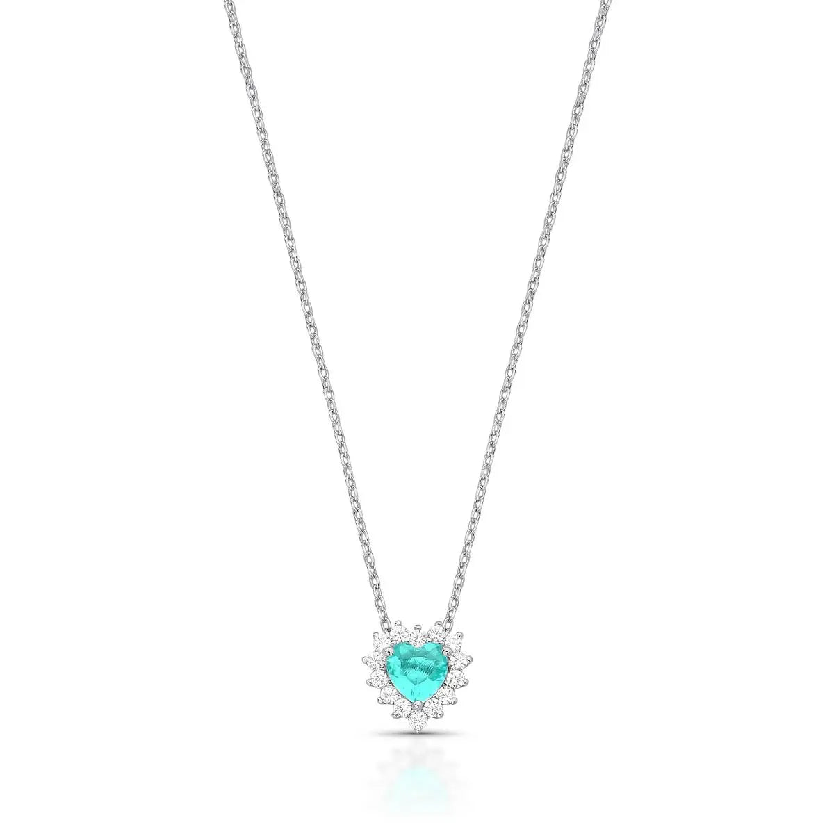 Colar Coração Turmalina