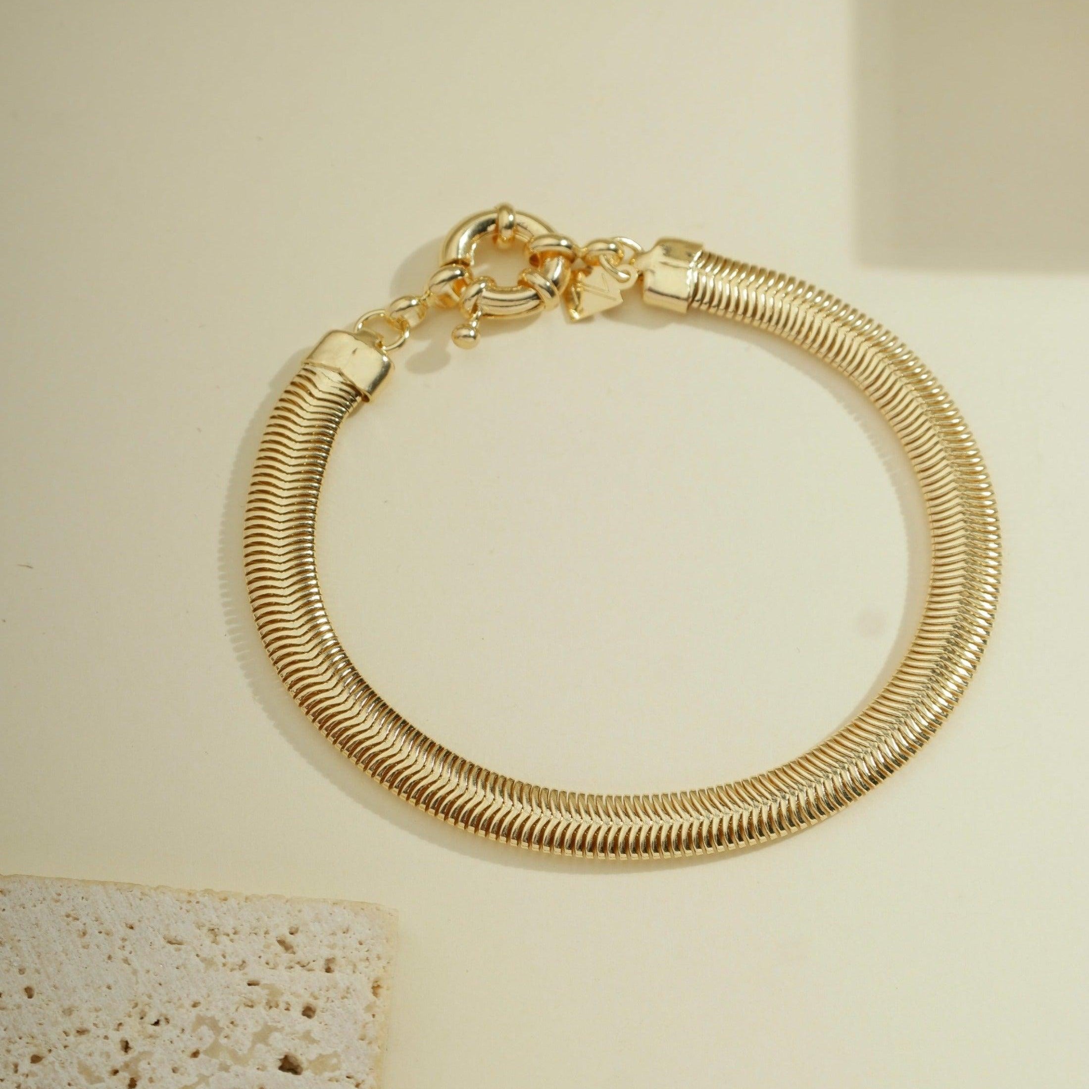 Pulseira Malha Esteira com Fecho Boia - La Notre