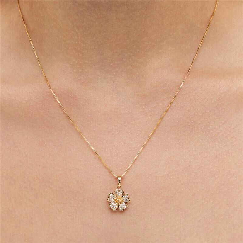 Conjunto Colar e Brinco Flower