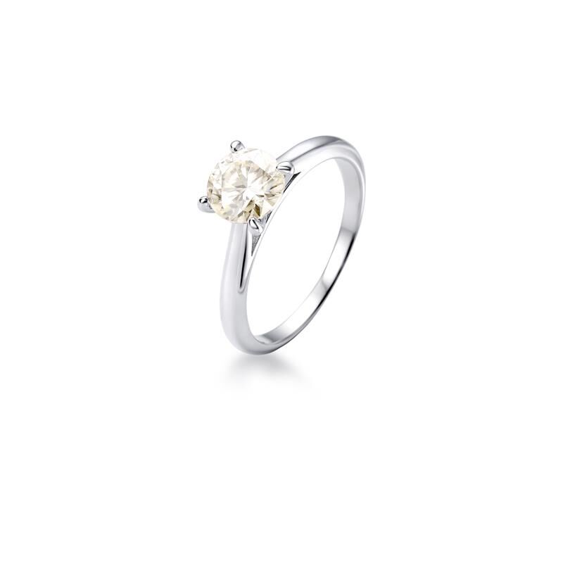 Anel Solitário Moissanite 6,5mm