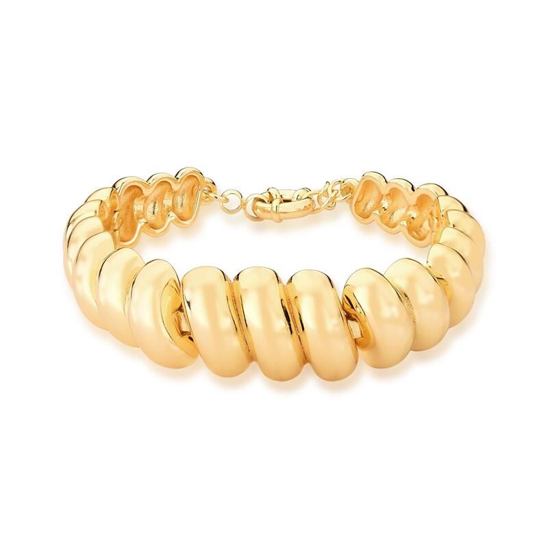 Pulseira Gomos Lisos Dourados