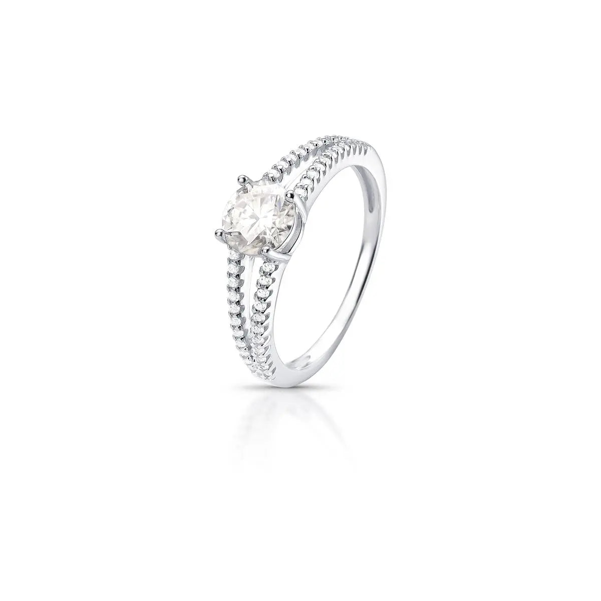 Anel Duas Voltas Moissanite 6mm
