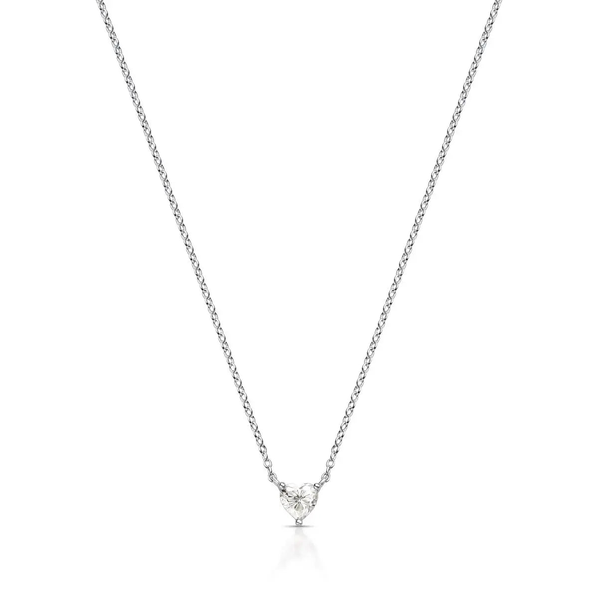 Colar Coração Moissanite 5mm