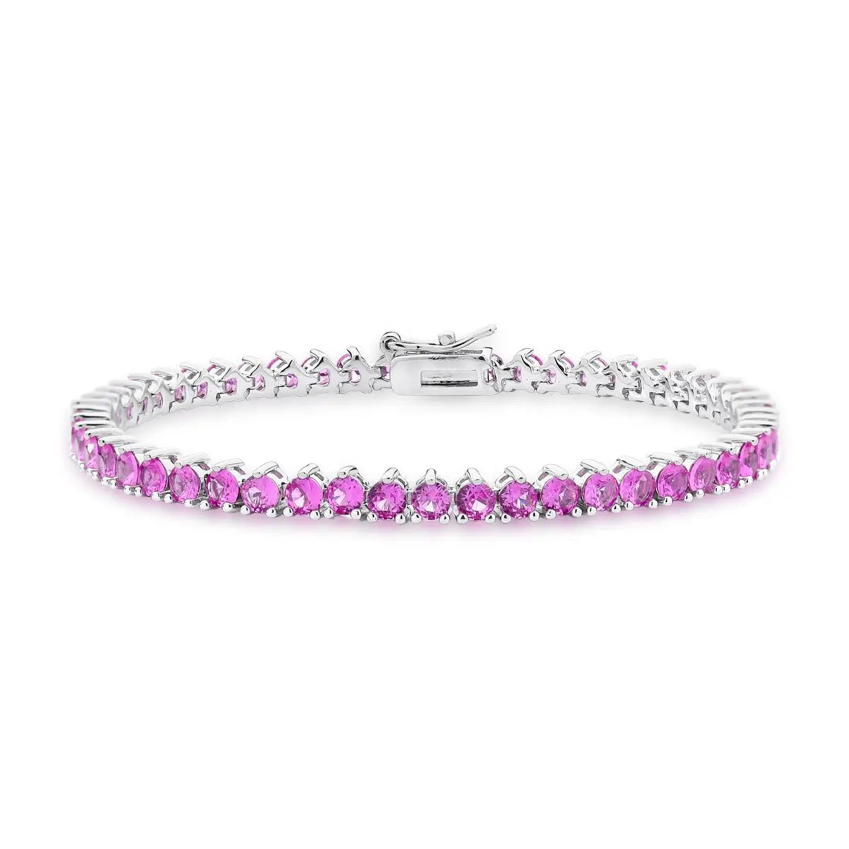Pulseira Riviera 3 Garras - Rosa Pink