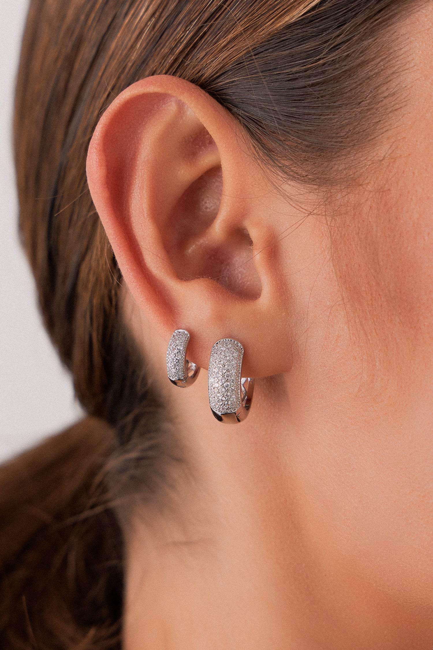 Brinco Trio Argola Cravejado Zircônia - La Notre