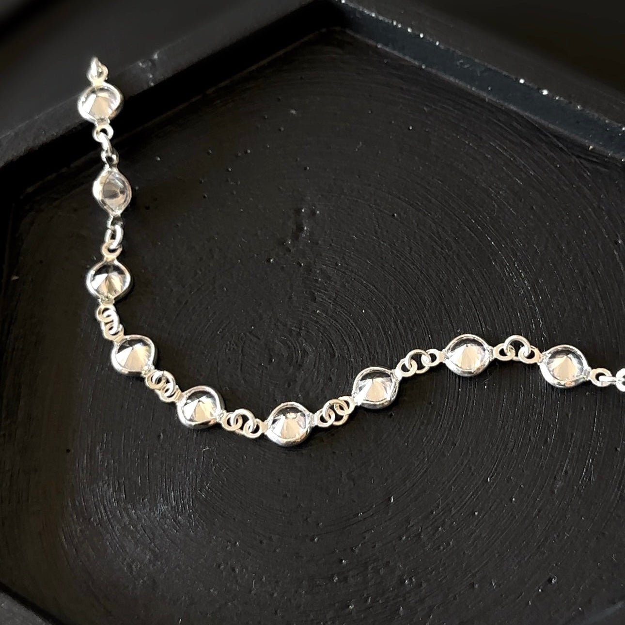 Pulseira Prata com Zircônia redonda - La Notre