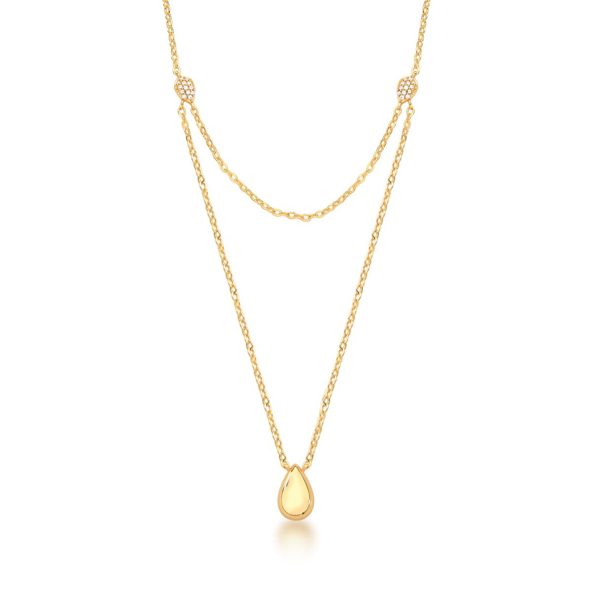 Colar Gravata com Gota