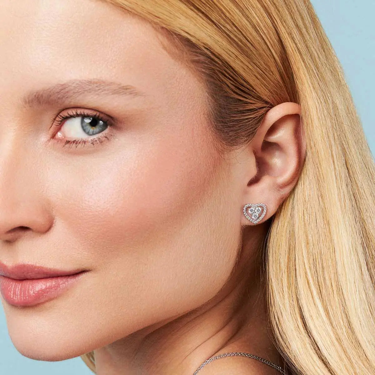 Brinco Crystal Heart