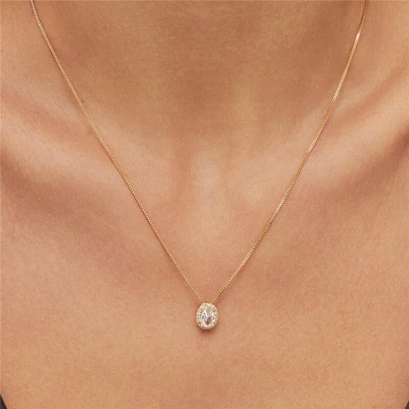 Colar Crystal Oval
