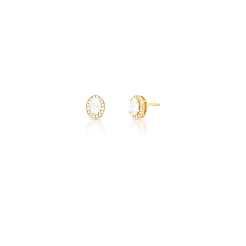 Brinco Crystal Oval