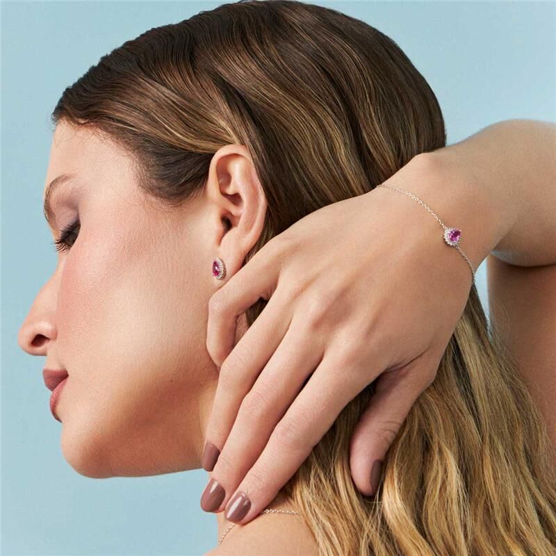 Pulseira Cristal Gota - Prata 925