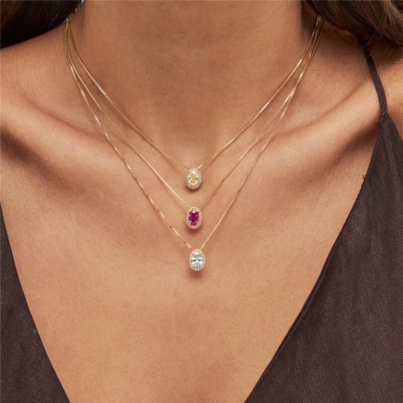 Colar Crystal Oval