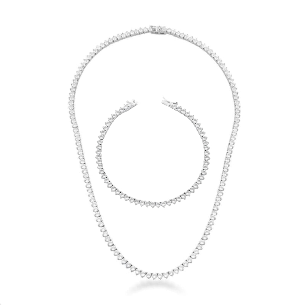 Mix Colar+Pulseira Riviera 4mm