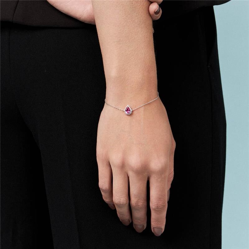 Pulseira Cristal Gota - Prata 925