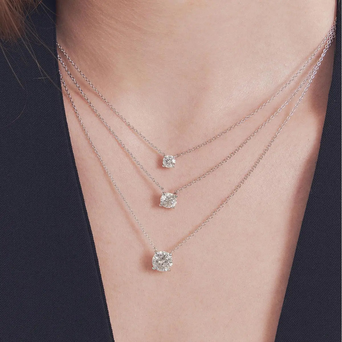 Colar Ponto de Luz Moissanite 8mm