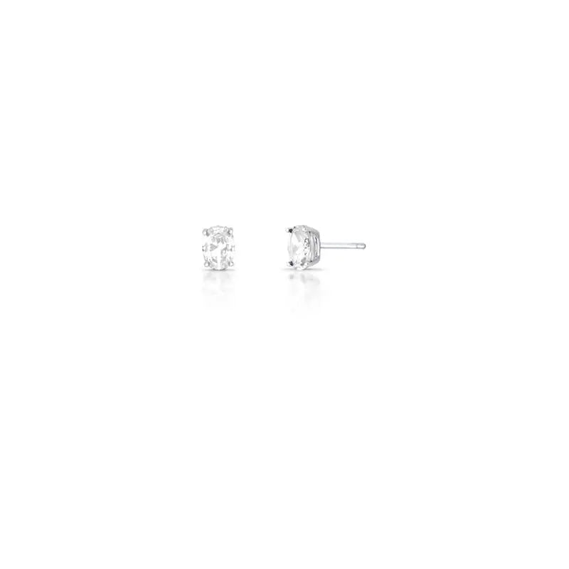 Brinco Ponto de Luz Cristal Oval