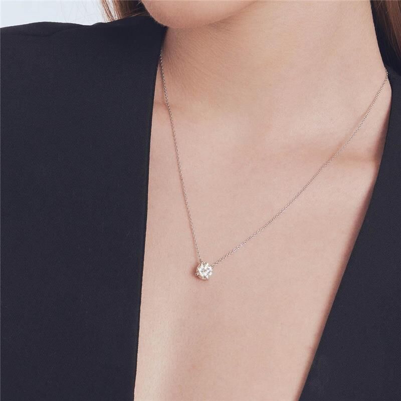 Colar Ponto de Luz Moissanite 6,5mm