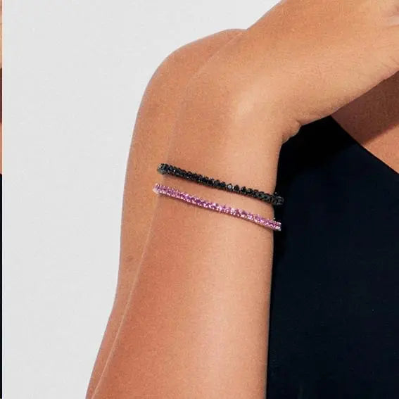 Pulseira Riviera 3 Garras - Rosa Pink