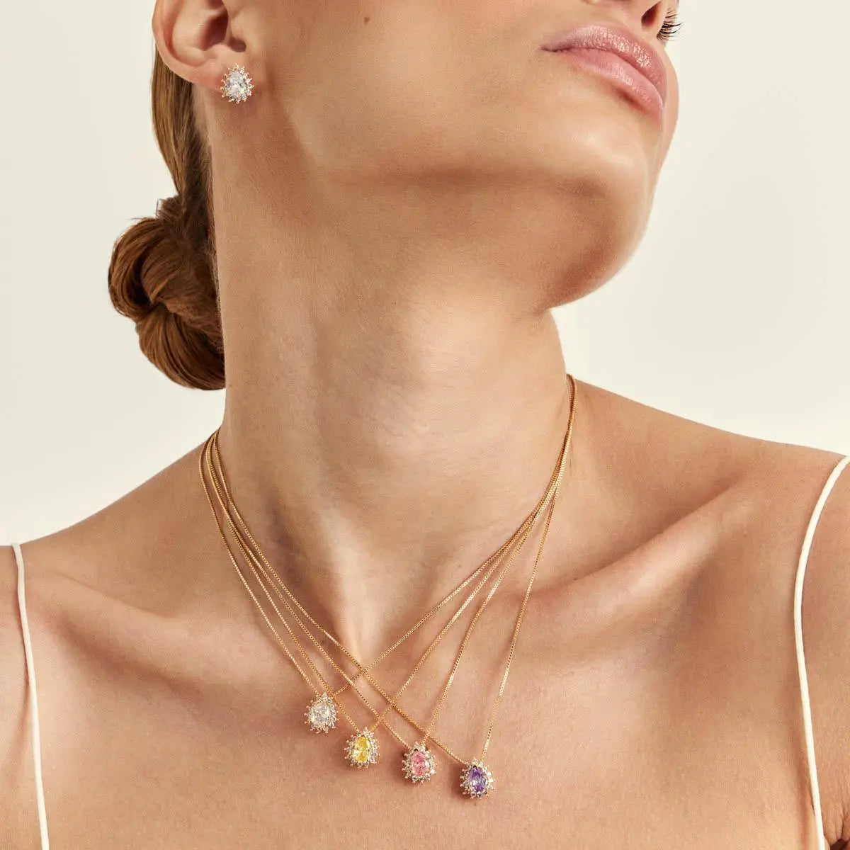 Conjunto Colar e Brinco Cristal