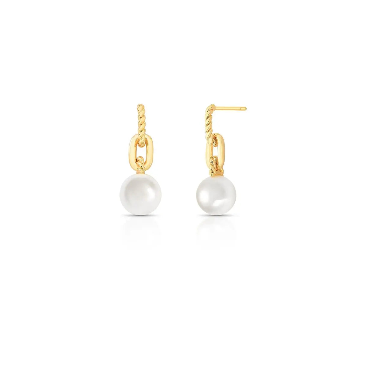 Brinco Golden Pearls