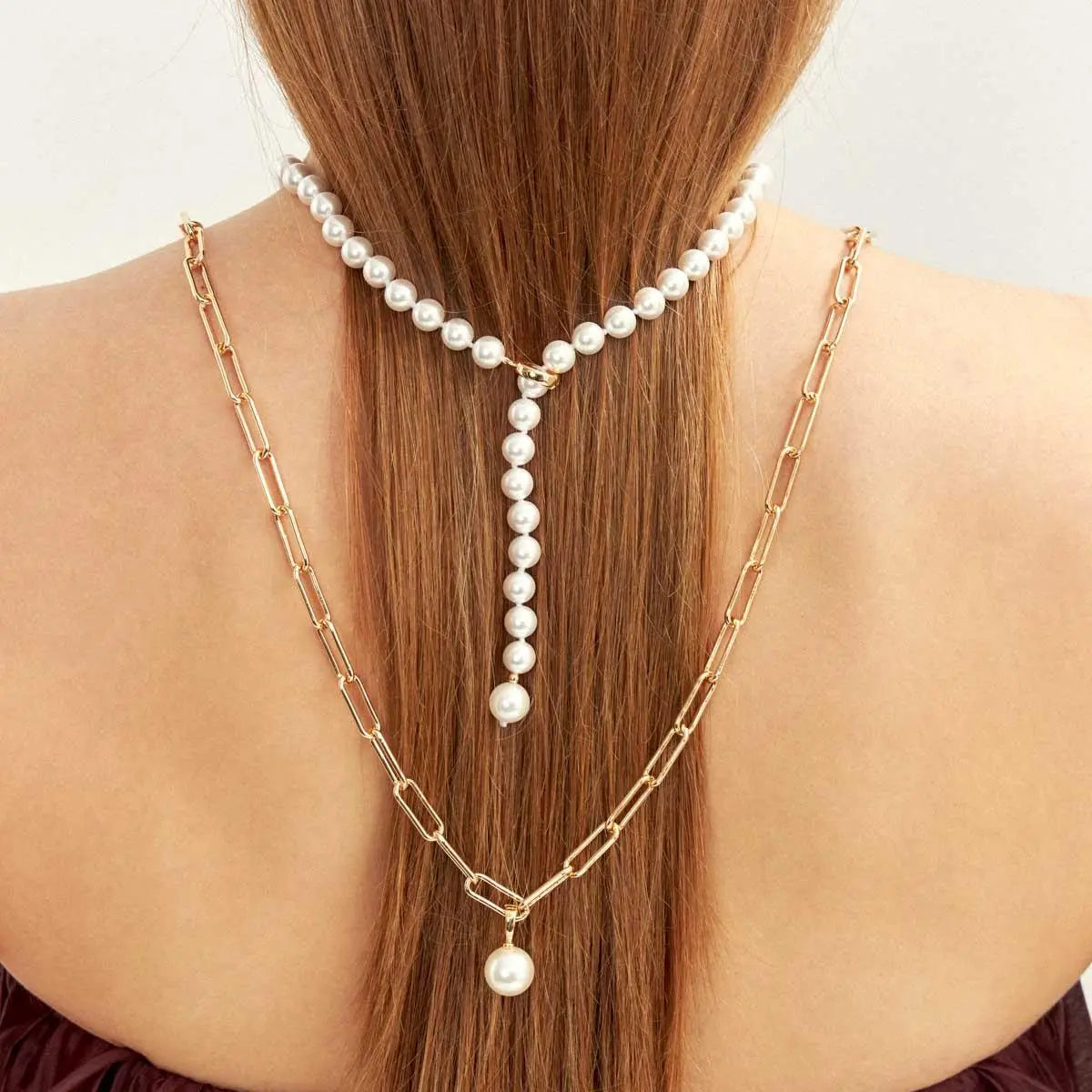 Colar Pearls Gravata Regulável