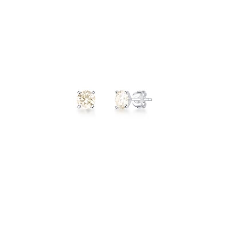 Brinco Ponto de Luz Moissanite 6,5 mm - Prata 925