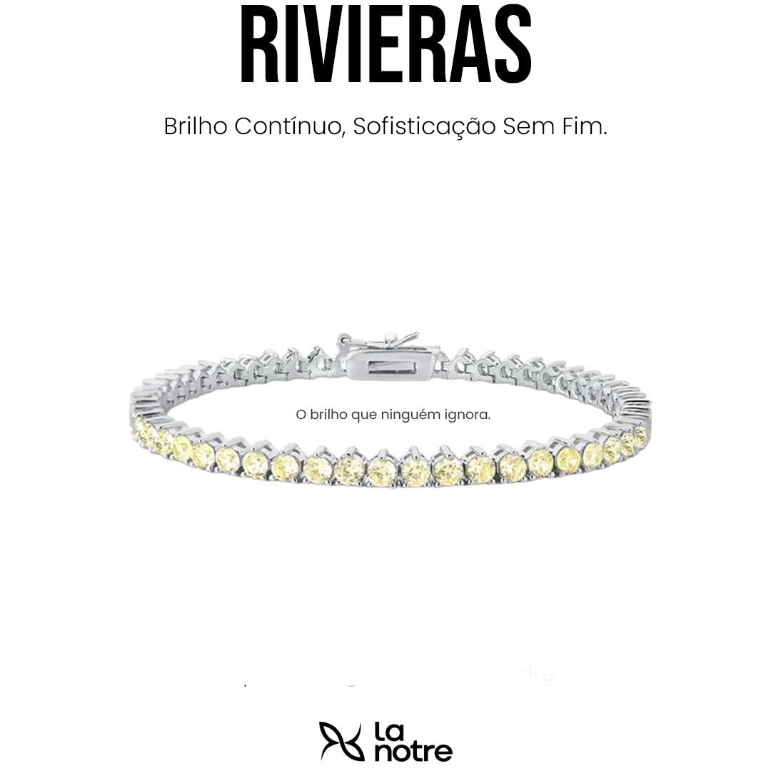 Pulseira Riviera 3 Garras - Yellow Fancy