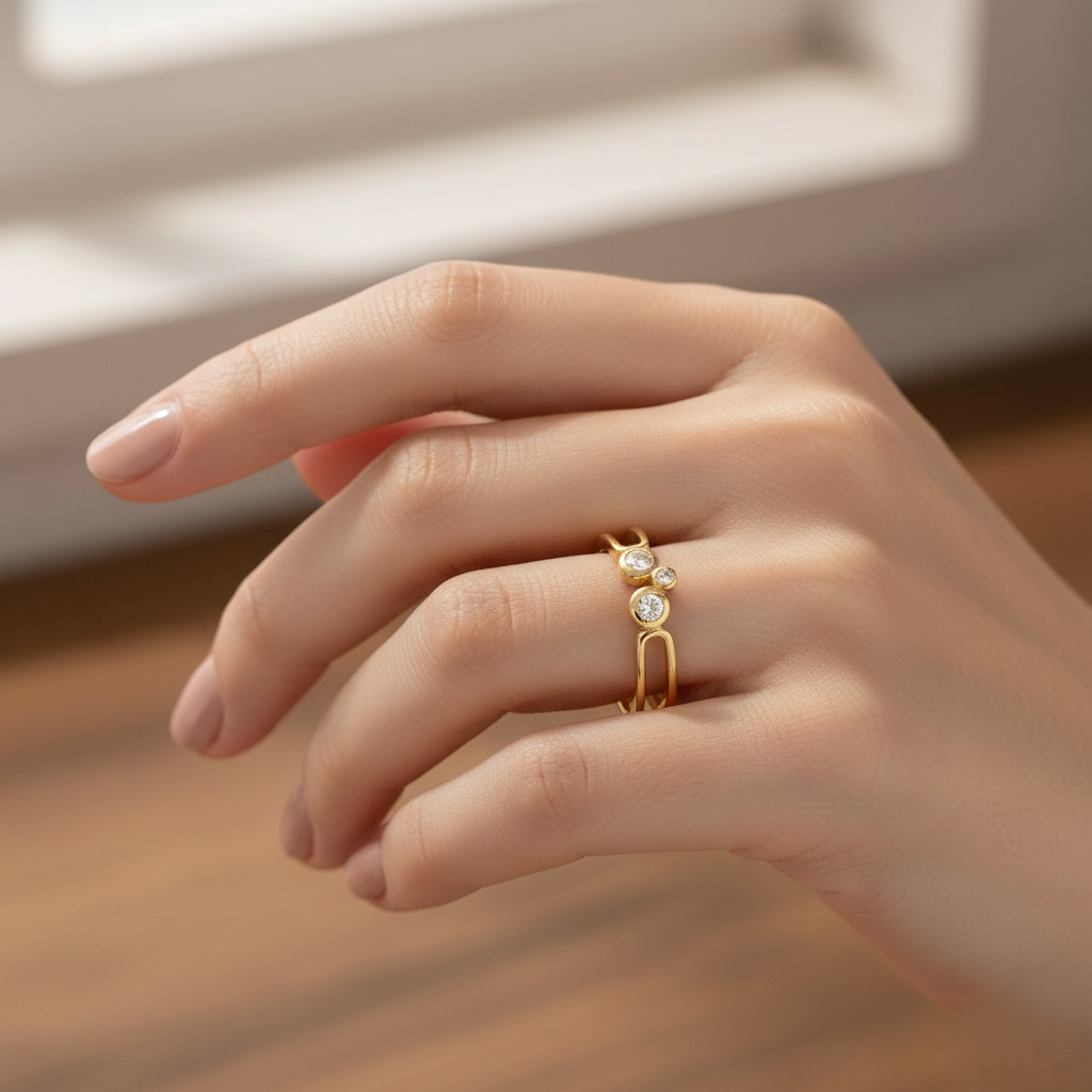 Anel Geometric Cristal