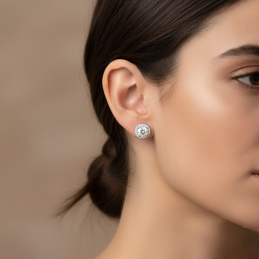 Brinco Crystal Halo