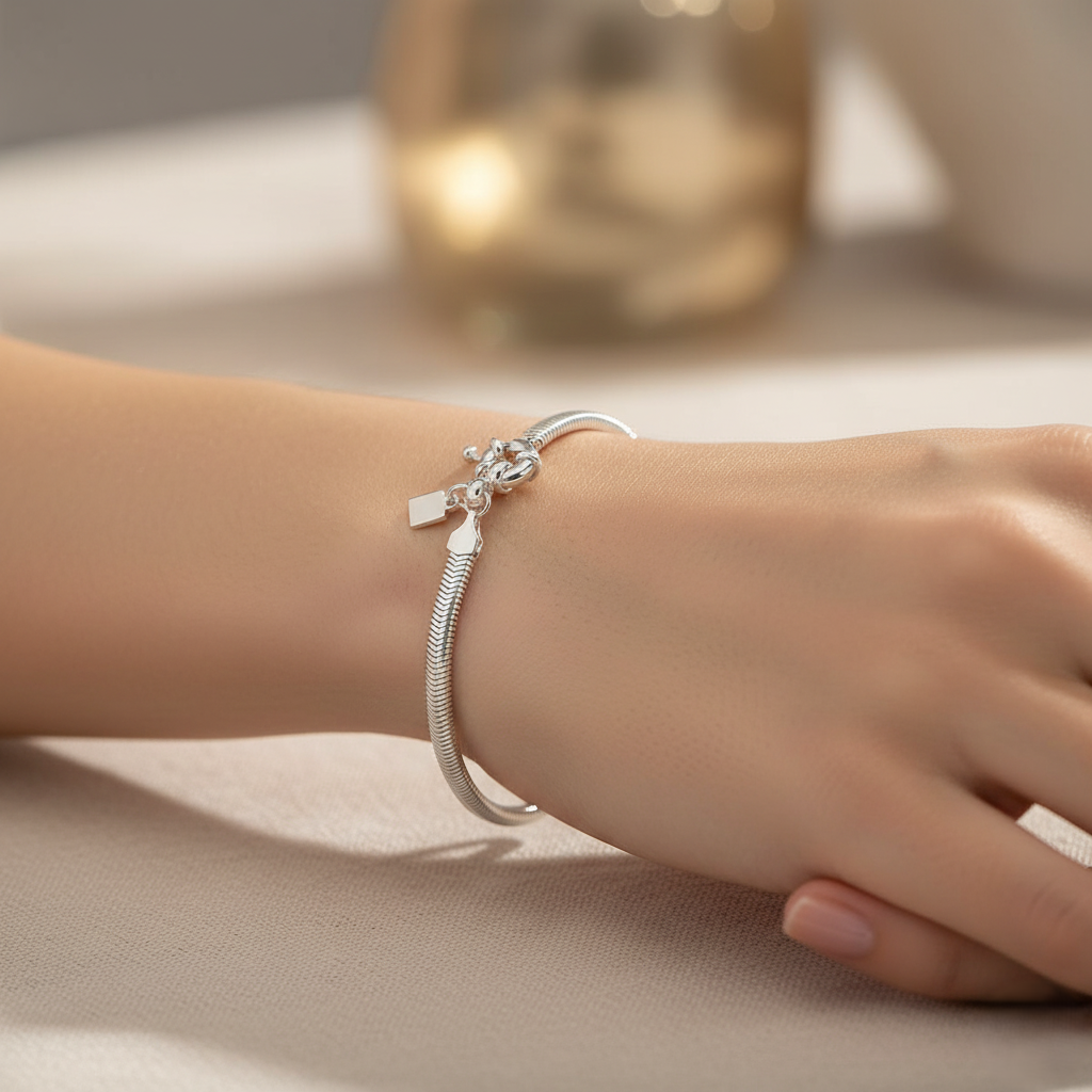 Pulseira Malha Esteira com Fecho Boia