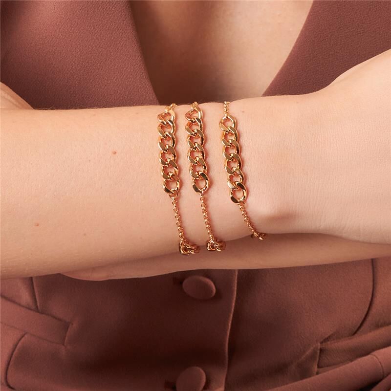 Pulseira intercalada com Elos Groumet