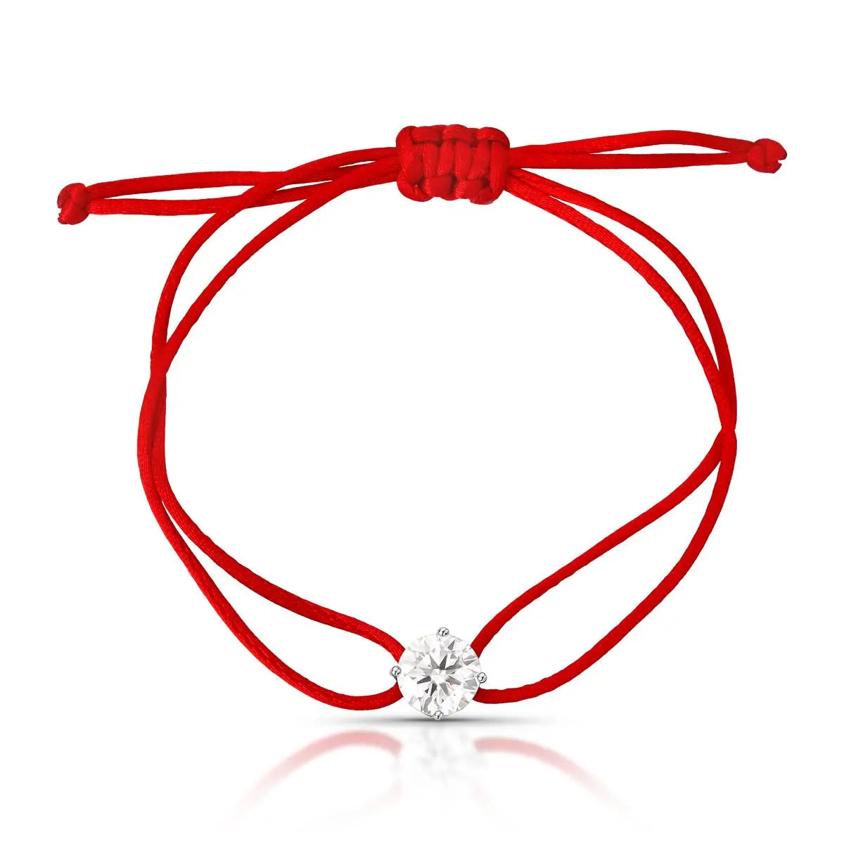 Pulseira Fio Encerado com Pedra Moissanite 8mm
