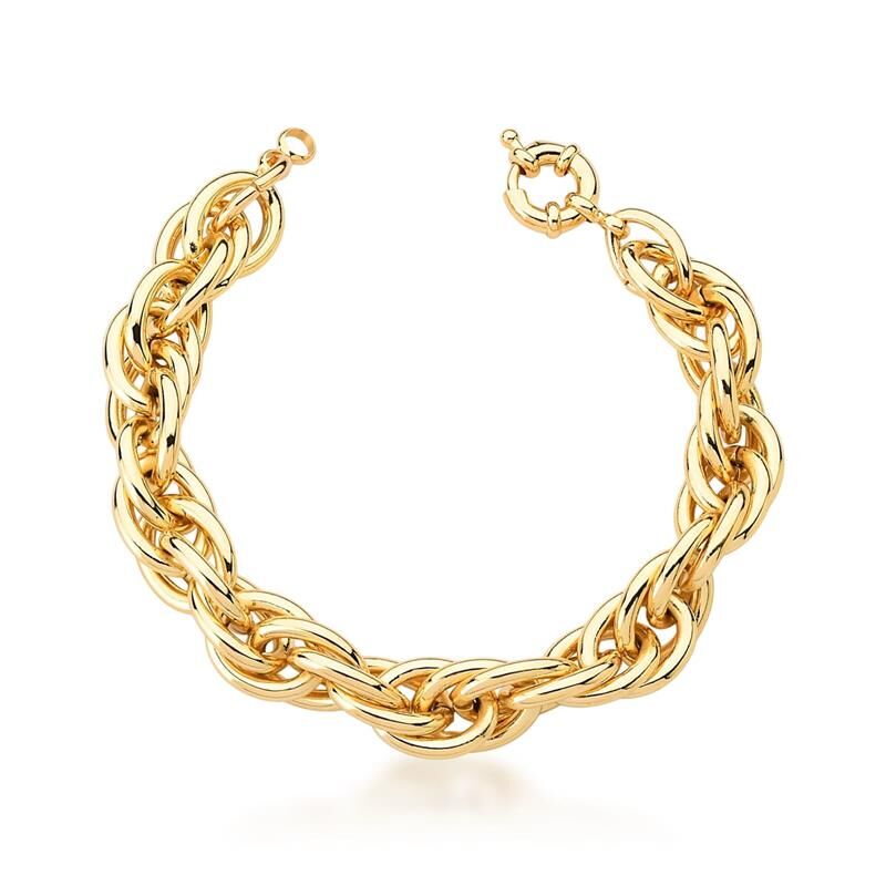 Pulseira com Elos Trançados