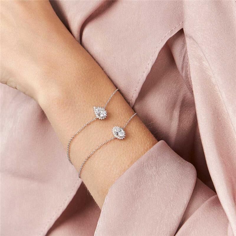 Pulseira Cristal Gota - Prata 925